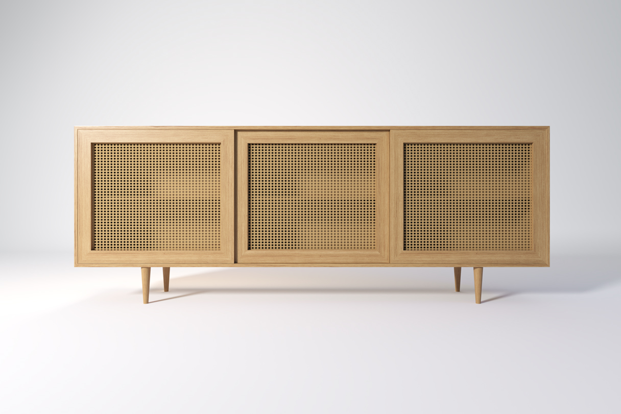 Rattan 3 Door Server - Image 2