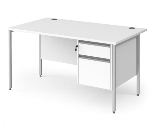 Urban Desk H-Frame 2 Drawer Fixed