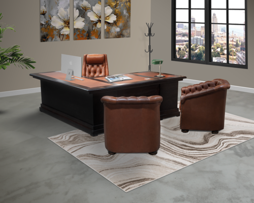 Okavango Office Wooden L-Shape Desk