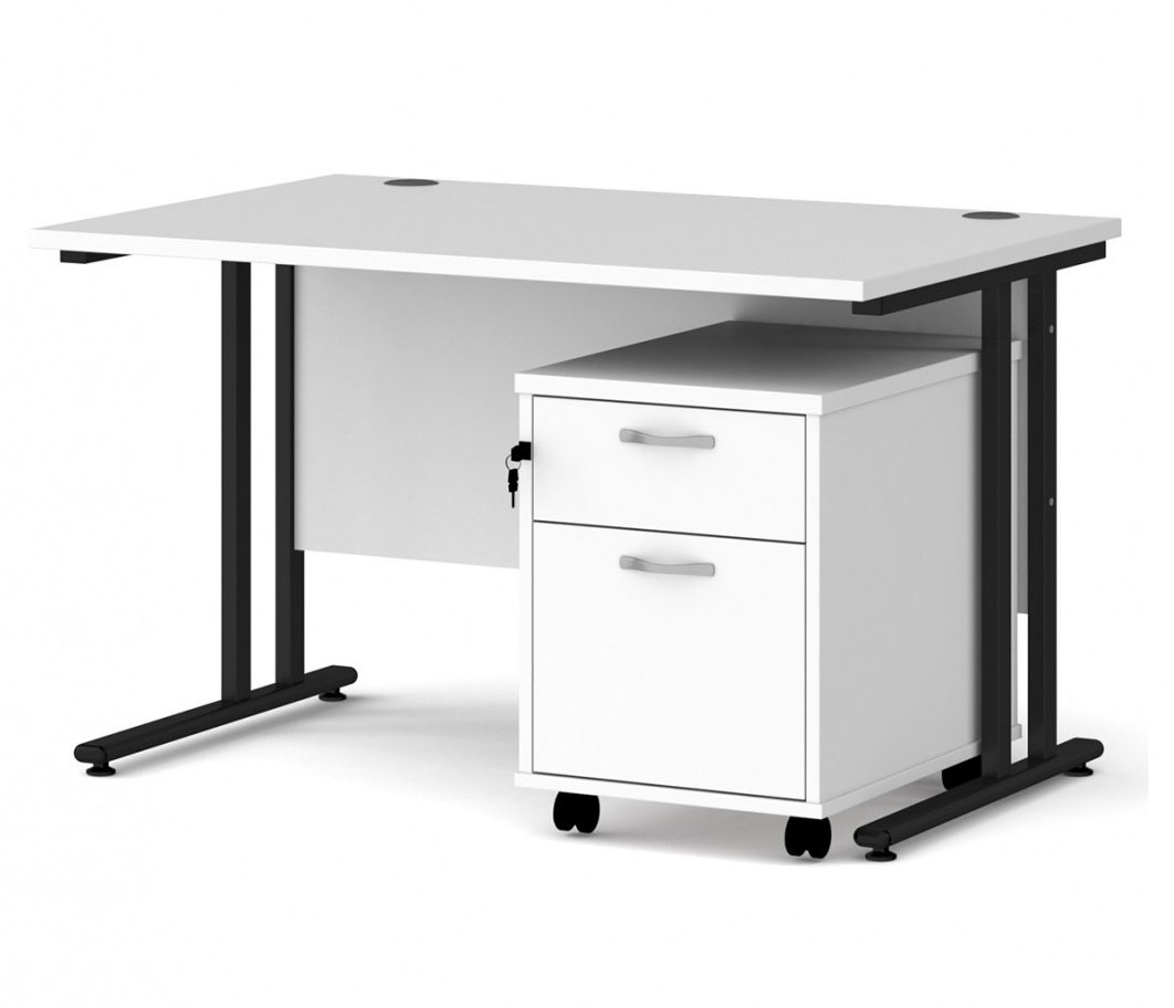 Urban Desk Cantilever 2 Drawer Mobile Pedestal - Image 2